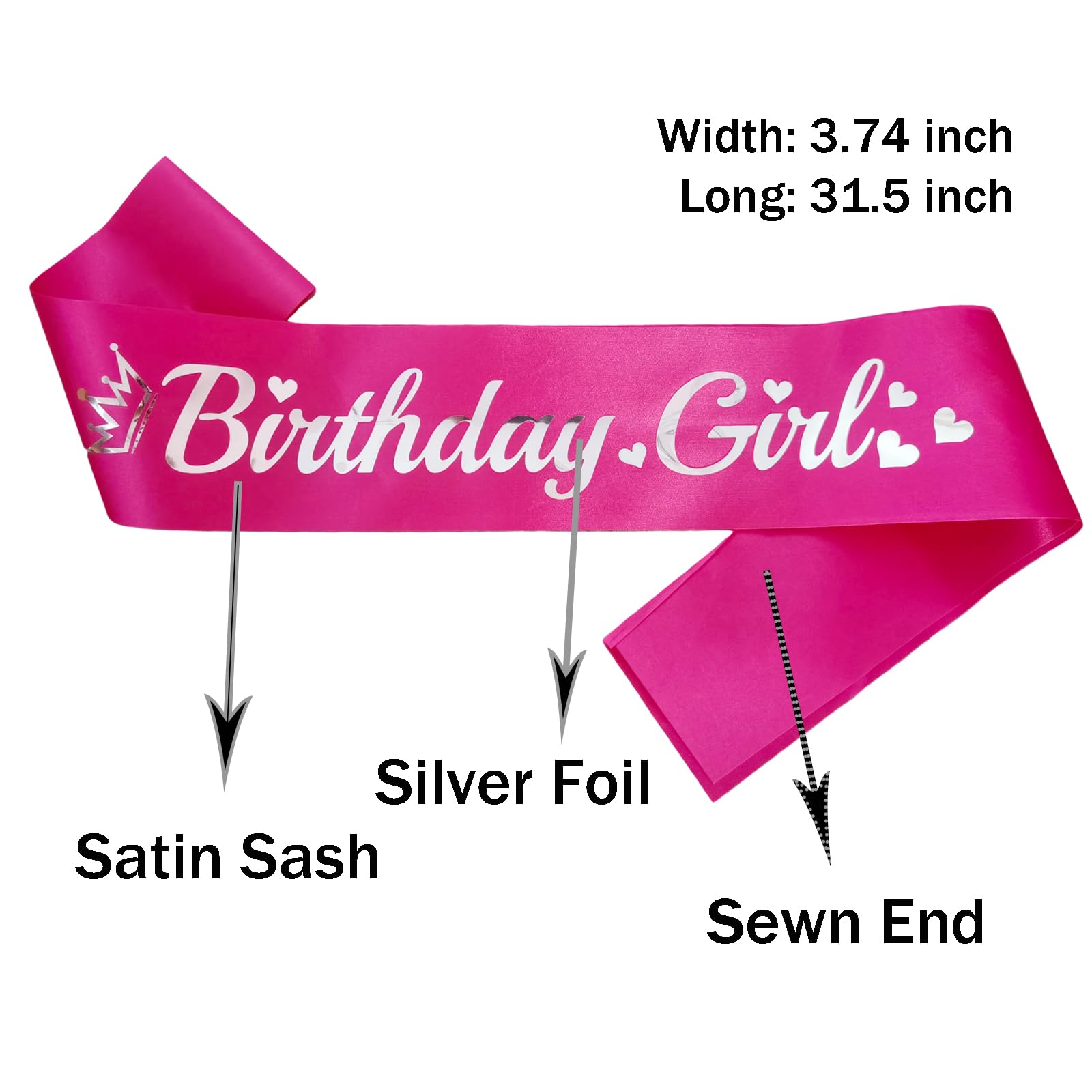 Sweet 16 Schärpe Rosa Mit Folien-Schrift – Satin-Schärpe Für Den 16. Geburtstag