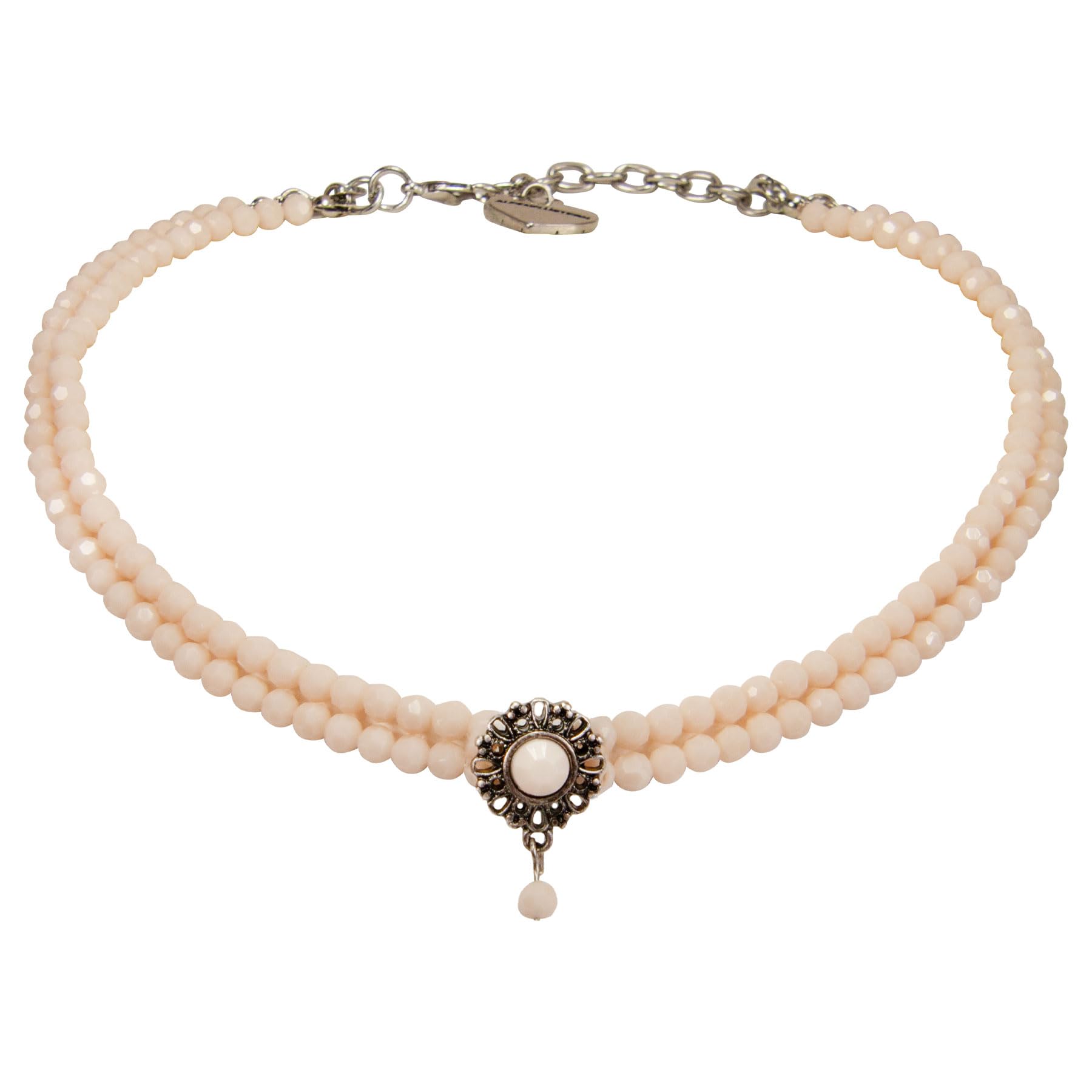 Alpenflüstern Gargantilla Helena para traje regional glamour – Nostálgica Gargantilla ajustada – Gargantilla elástica para mujer – Gargantilla de terciopelo (en colores tradicionales) DHK333