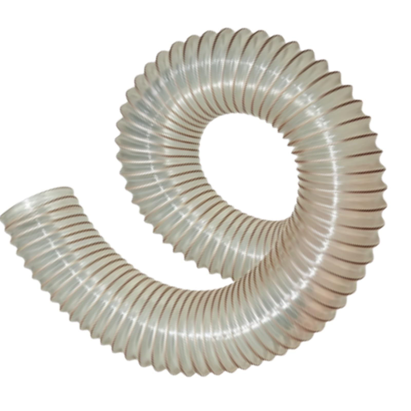 Transparent PU Collection Hose 25mm ID 1m 0.63-2mm for Inrial Vacuum(0.93mm)