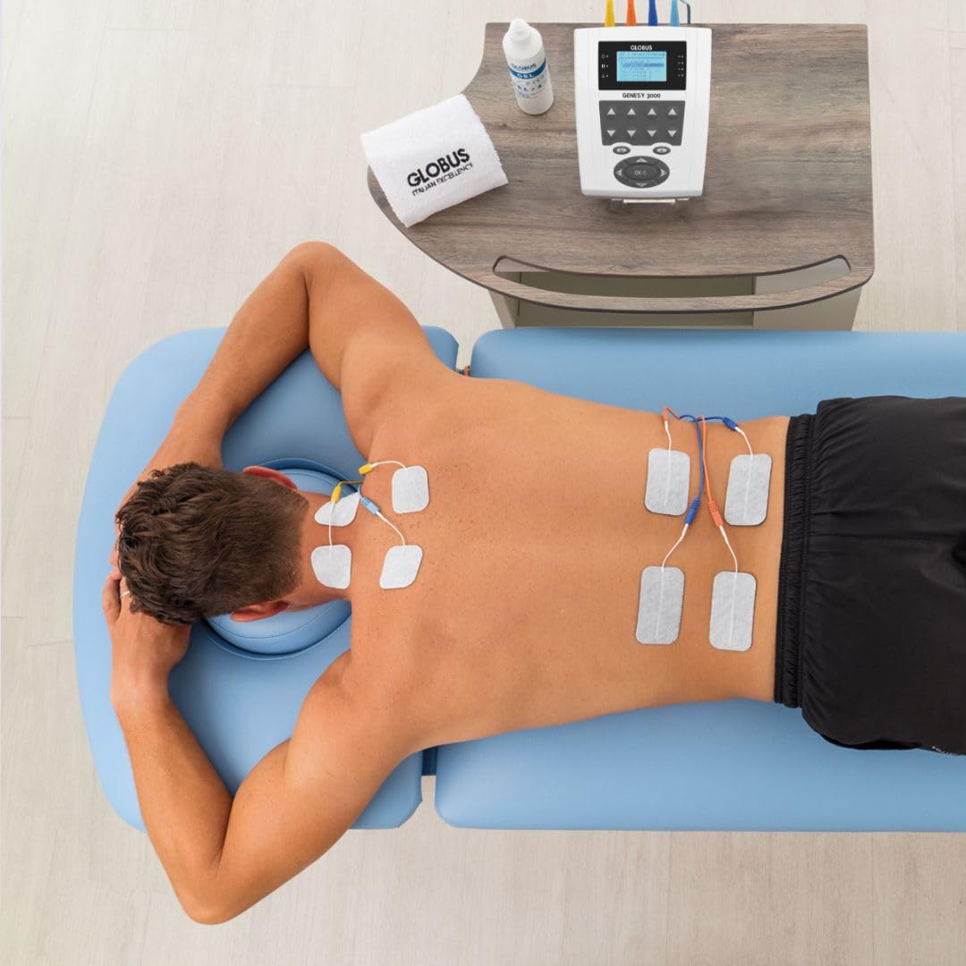 Globus | Genesy 3000, Elettrostimolatore a 4 Canali Con 423 Programmi, Ad Uso Professionale e Riabilitativo Per Trattamenti Delle Patologie Del Sistema Muscolo-Scheletrico