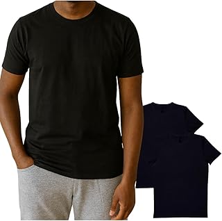Mens 100% Organic 100% Cotton Soft Breathable GOTS Certified Crew Tee Un...