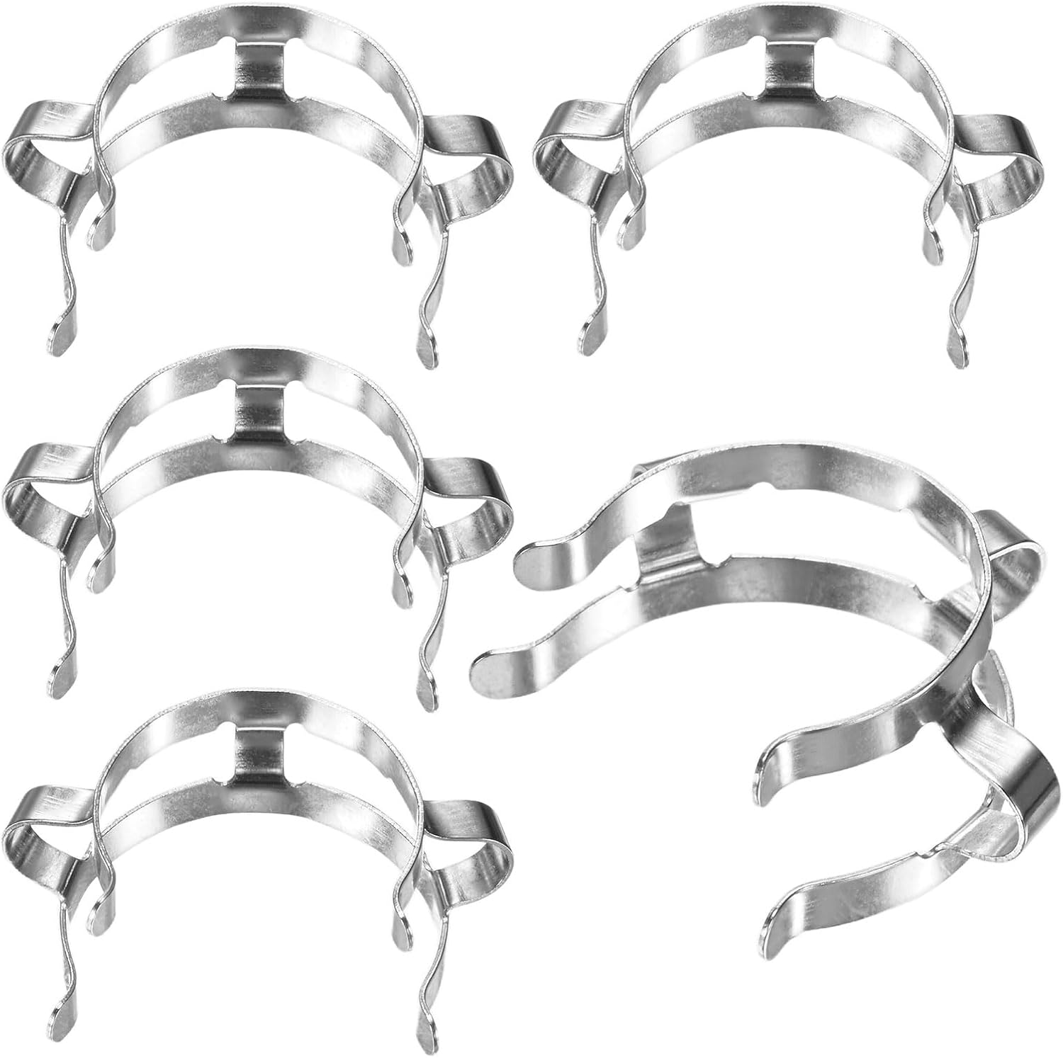 5-Pack Lab Joint Clip, for 14/20 Glass Standard Ground Glass Joint Stainless Steel Lab Glassware Clamps for Laboratories/Home DIY/Industrial Repairs Conical Interface Clip