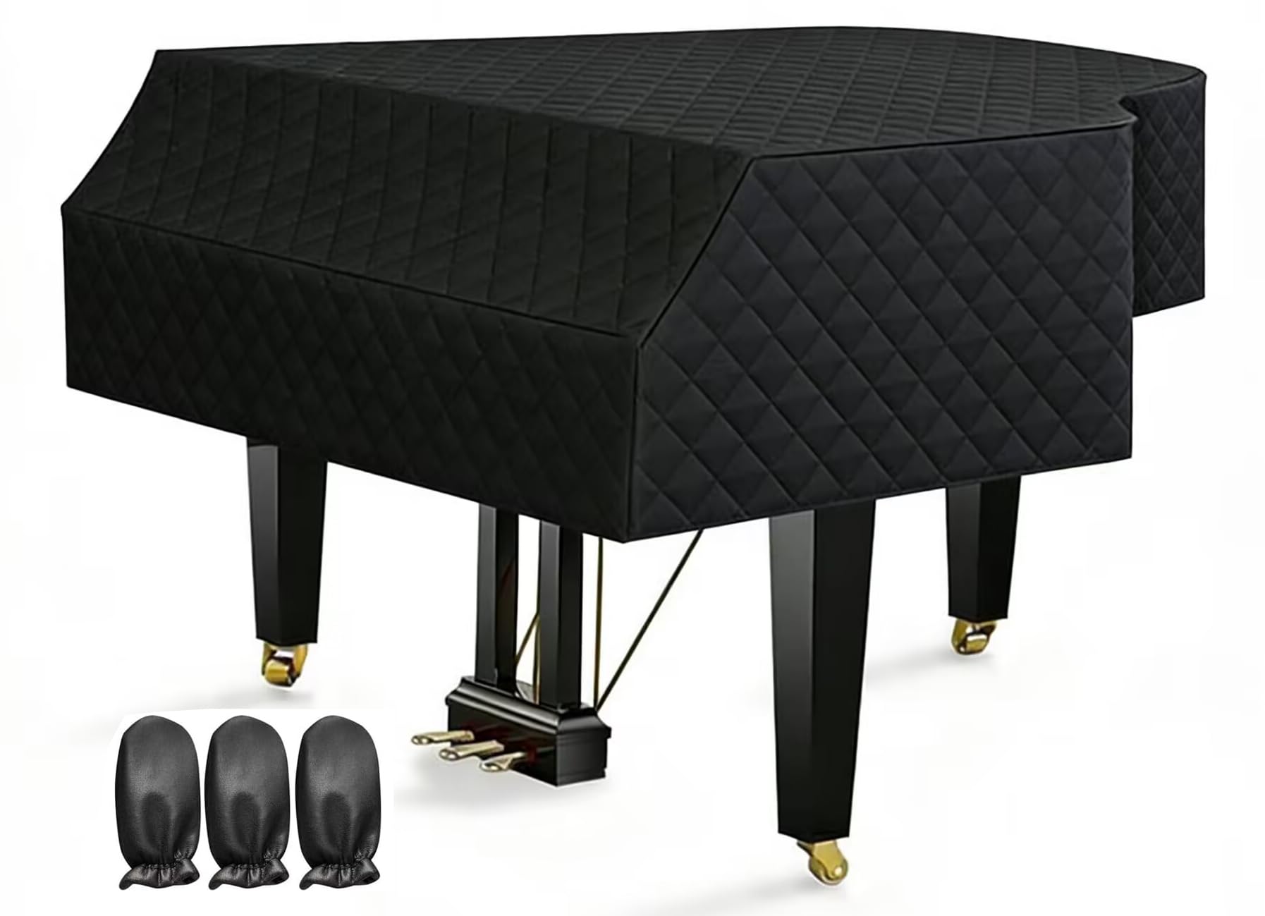 Grand Piano full Cover Waterproof Moisture-proof and Dustproof Grand Piano Protective Cover (160cm/62.9in)