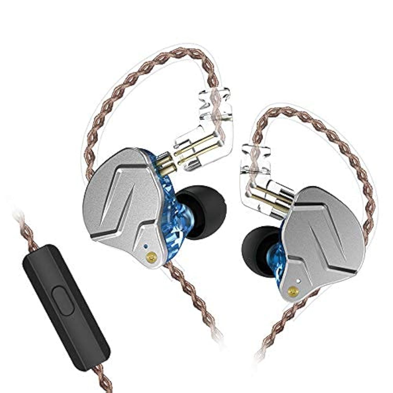 KZ ZSN Pro Dual Drivers 1BA 1DD in Ear Earphones HiFi Power Bass Earbuds Headphones High Clarity Sound Wired Earphones with Detachable Cable for
