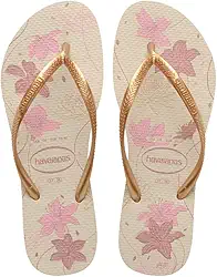 Chinelo Havaianas Slim Organic Preto Rosa