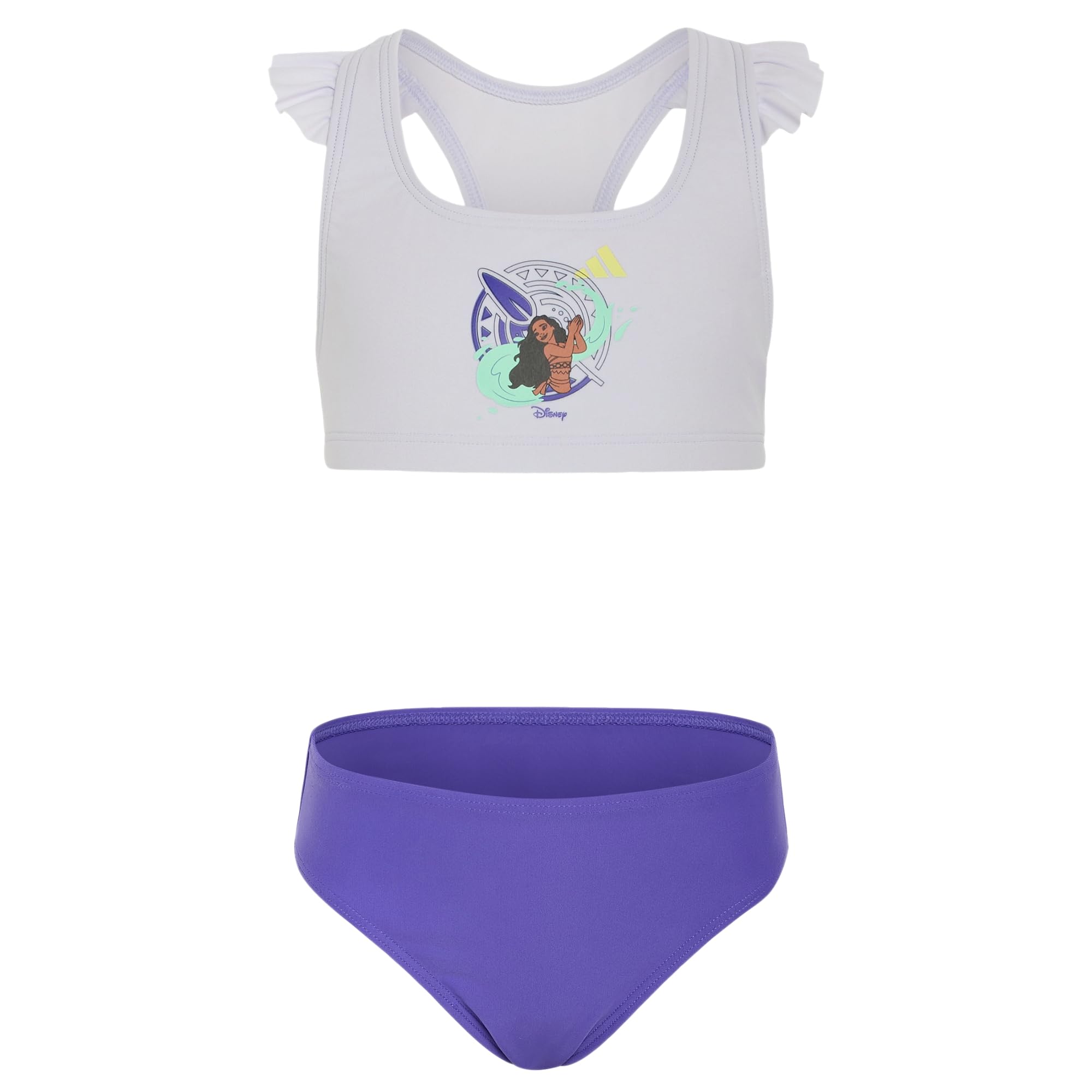 adidas Girl's Disney Bikini Set Kids Swimwear, Frozen Purple/Solar Purple, 4-5 Years