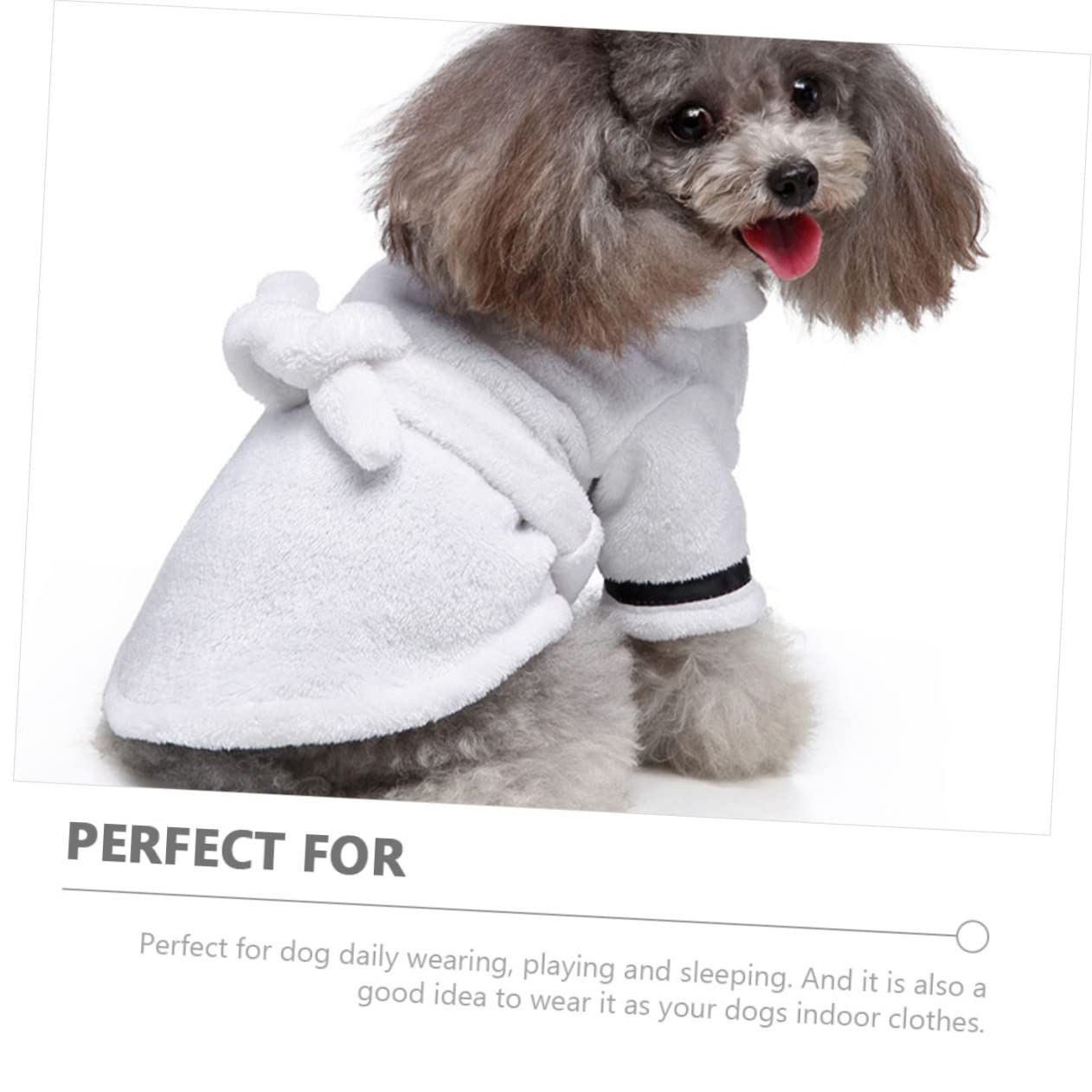 POPETPOP 5 Pezzi di Abbigliamento per Animali Domestici Accappatoio per Cani Accappatoio Assorbente per Acqua Comodo per Cani Elegante