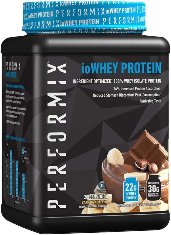 PERFORMIX ioWHEY Isolate Protein Powder, Banana Hazelnut, 28 Servings