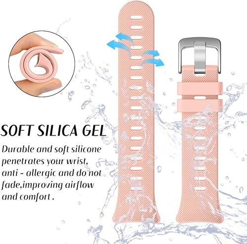 Miniatura 4 de Watbro Compatible con la correa Garmin Forerunner 45S, correa de repuesto deportiva de silicona suave, pulsera de fitness para Garmin Forerunner 45S