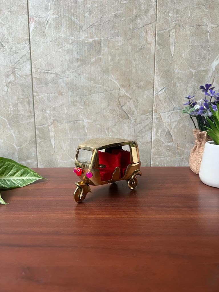 MG Decor Kart Brass Miniature auto for Children I Toys I CNG I autorickshaw I Boldlook I Kids (4x2x3 inches)-image-44