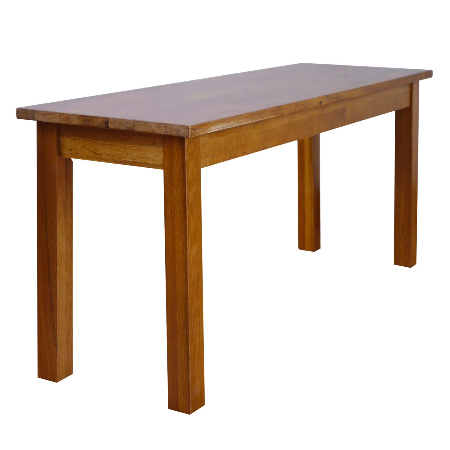 Aurotrice Original OAK Bench Rectangular Pub Table Living Room Kitchen Bar Table Breakfast Light Oak in Rustic Frame Design Easy Assembly 100cm