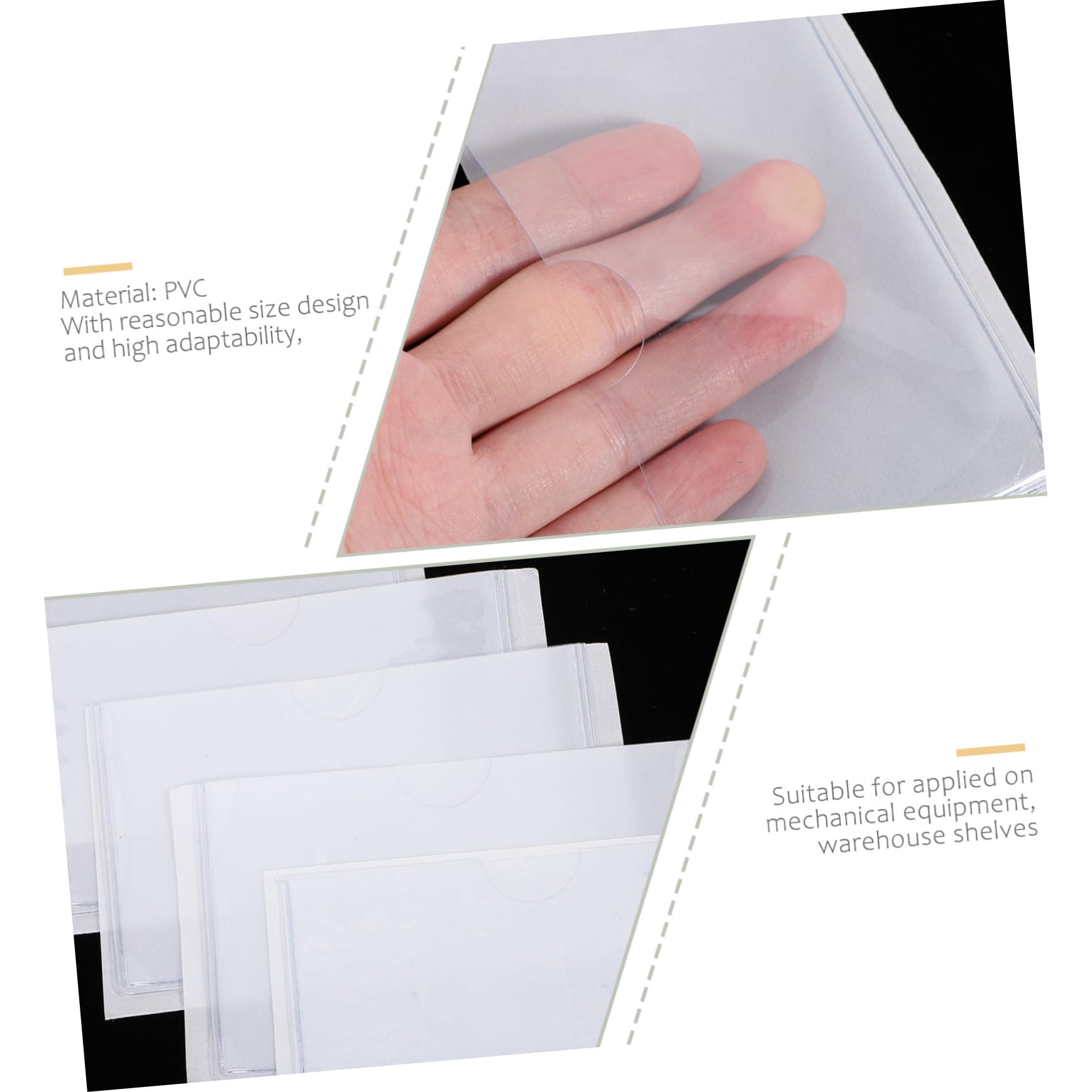 ULTECHNOVO Busta Trasparente Con Logo Da 50 Pezzi Tasche Adesive Trasparenti Buste Per Carte Di Plastica Buste Per Documenti Trasparenti Protezioni Per Documenti Porta Carte
