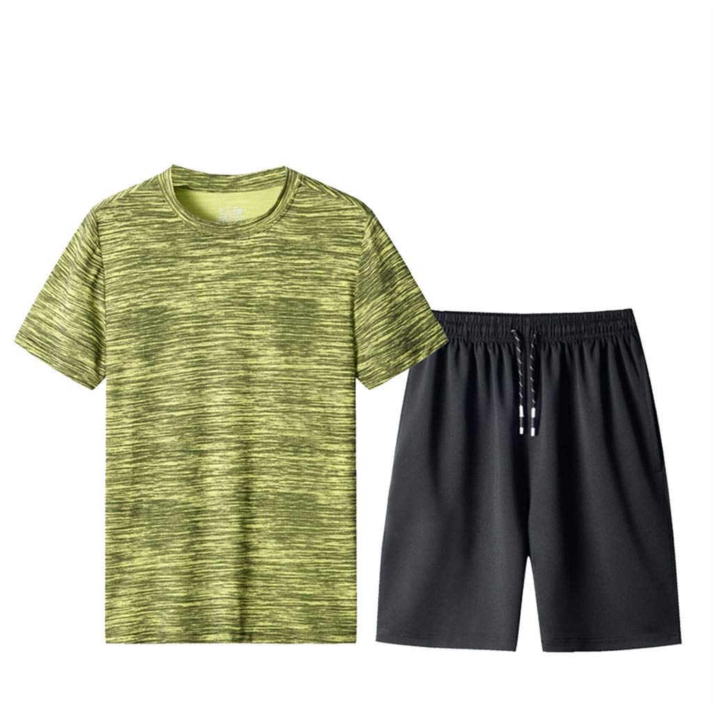 Bukknye Men's Green Nightwear Pyjamas Set Sleepwear Ultra Soft Modal Pyjama Top & Bottom Lightweight Loungewear Pjs Set(,3Xl)