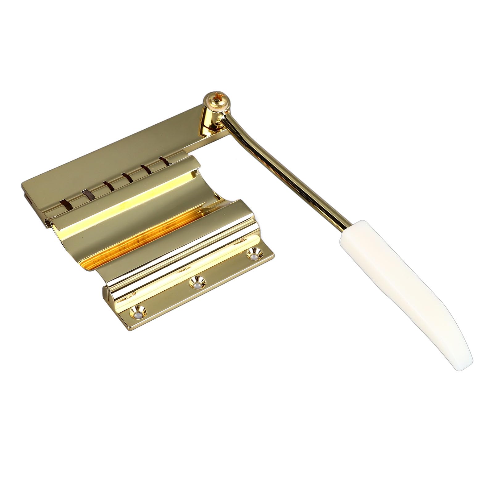 Ponte tremolo di chitarra elettrica con barra di ampiezza regolabile Struttura precisa Struttura in metallo stabile per la serie SG Guitarre elettriche (Colore dorato)