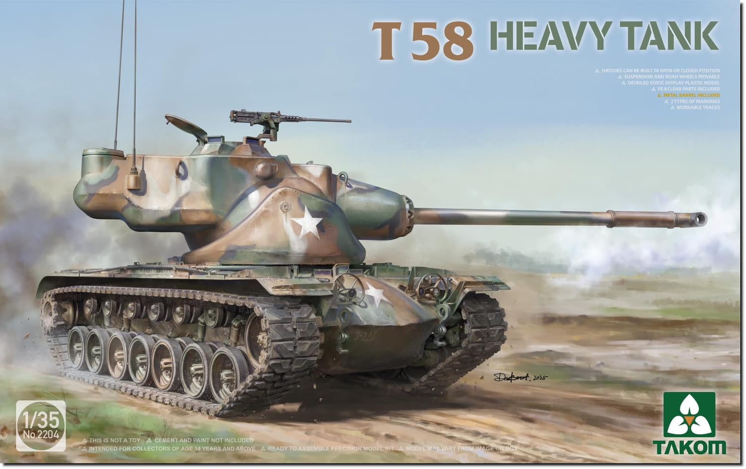 Takom 2204 1:35th scale T58 Heavy Tank