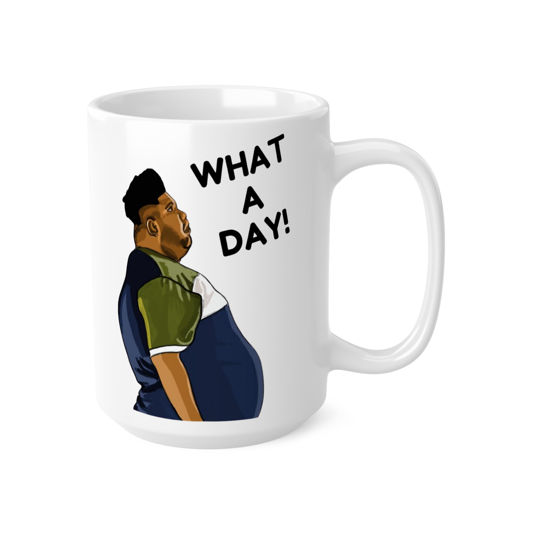 Funny What A Day Work Mug, Novelty Harvey Price Viral Meme, Office Humour Coffee Cup, Bad Day Mug, Gift for Colleague, Friend, Him or Her (Mug, White 15oz) — image 1
