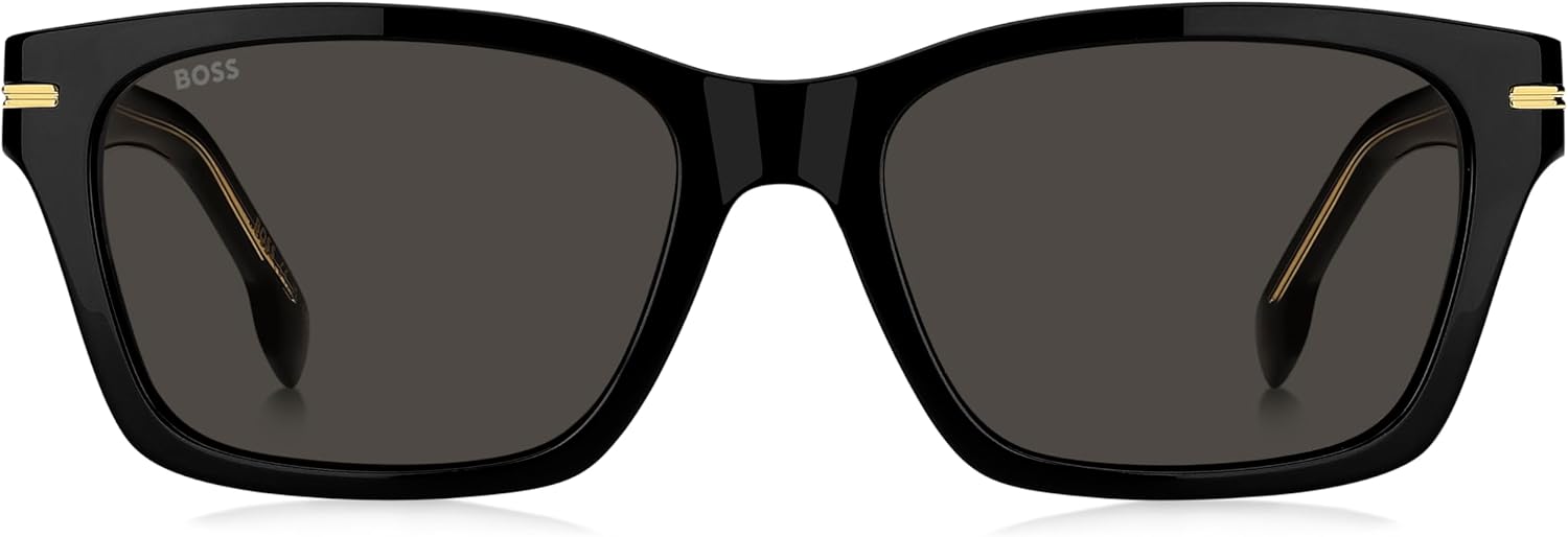 BOSS Men's Sunglasses Eco Acetate Rectangular