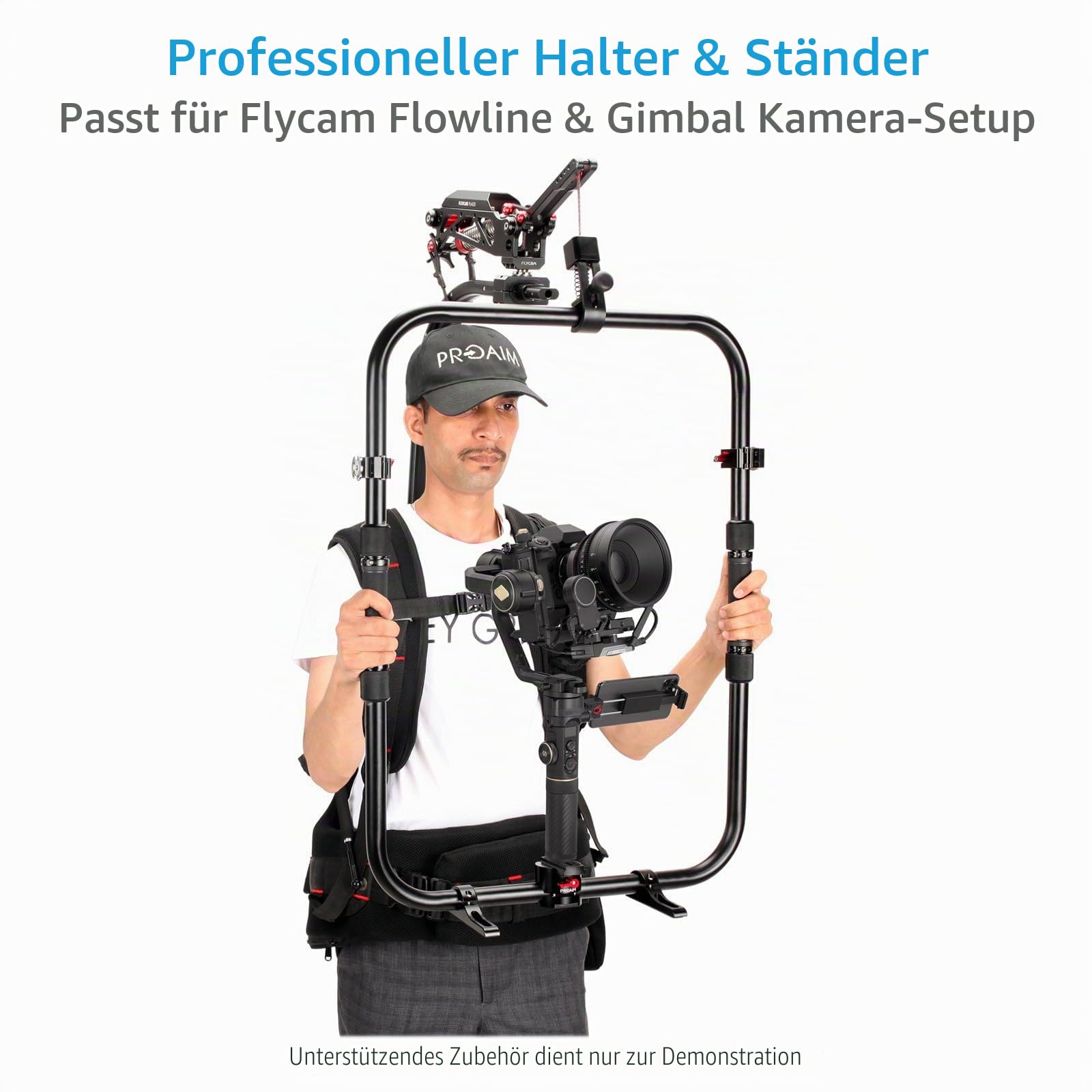 PROAIM Handheld-Sternring für Crane 2, 3S & 3S PRO/S, RS2, RS3, RS3 Pro, 4D Gimbal. Nutzlast bis zu 15 kg. Für Gimbal-Kamerastabilisatoren und Flowline-Rigs (P-STRG-01)