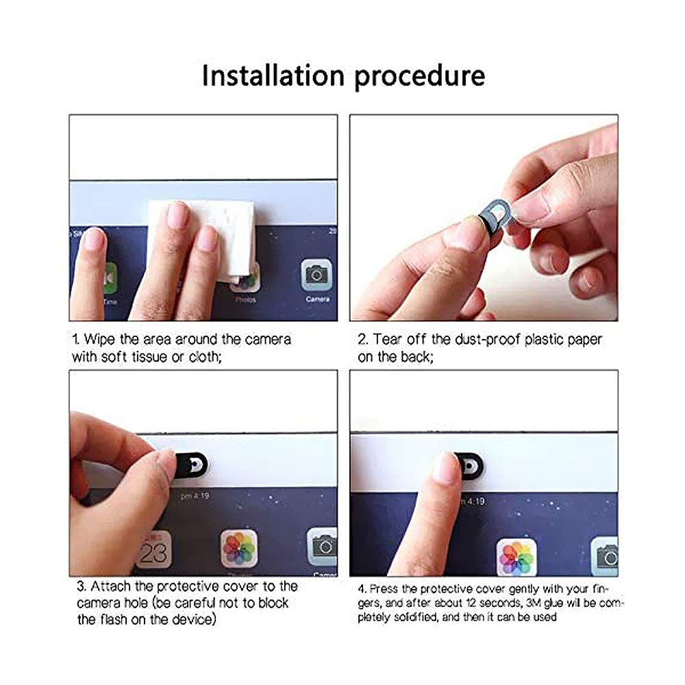 HEQ Lot de 8 housses de webcam pour appareil photo, ultra mince, pour ordinateur portable, smartphones, tablettes, etc. Accessoire de téléphone portable - Protection de votre vie privée