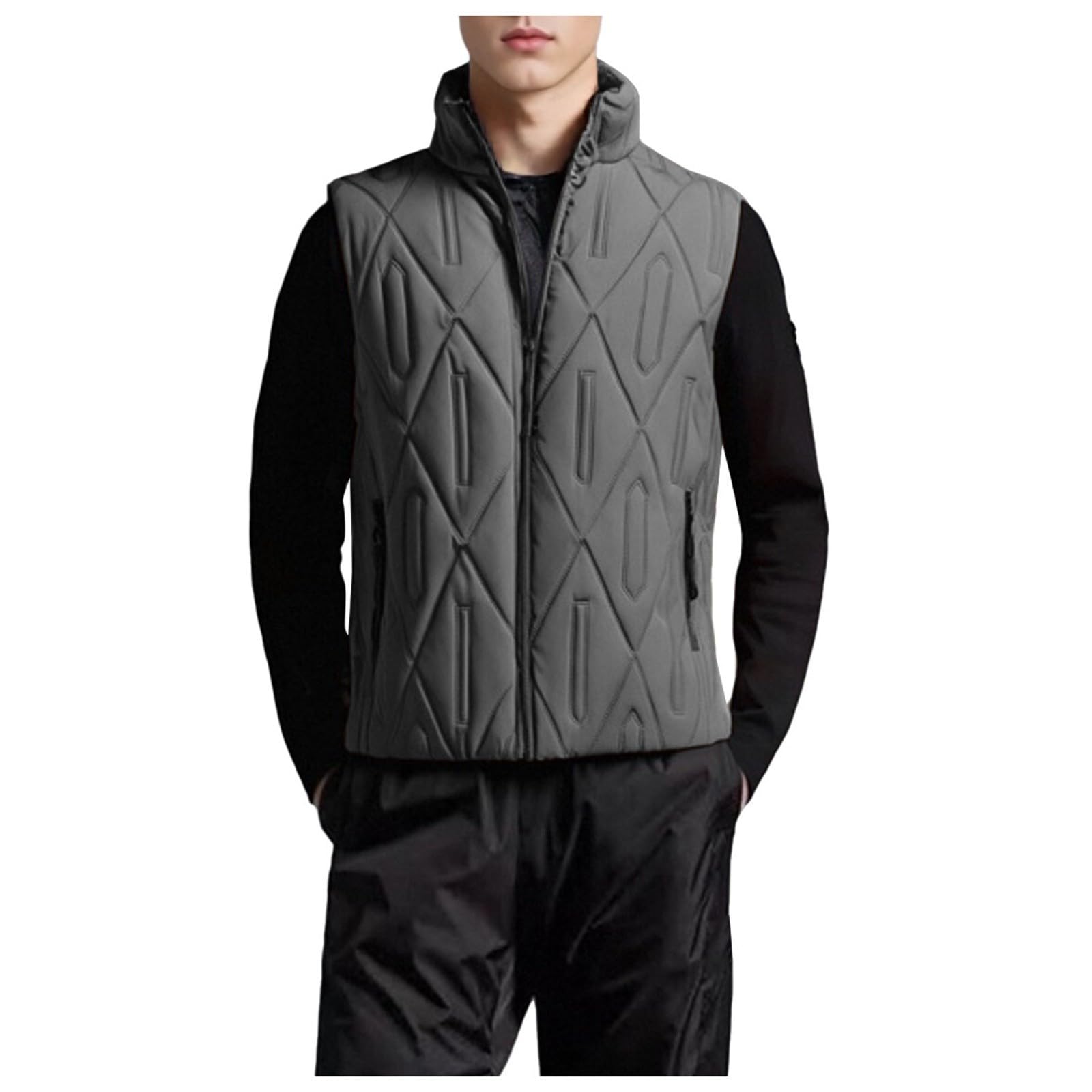 Stockerpoint - Gilet da lavoro in softshell, da uomo | Gilet da moto, in lino, estivo, traspirante, in pelle bovina, trapuntato, traspirante