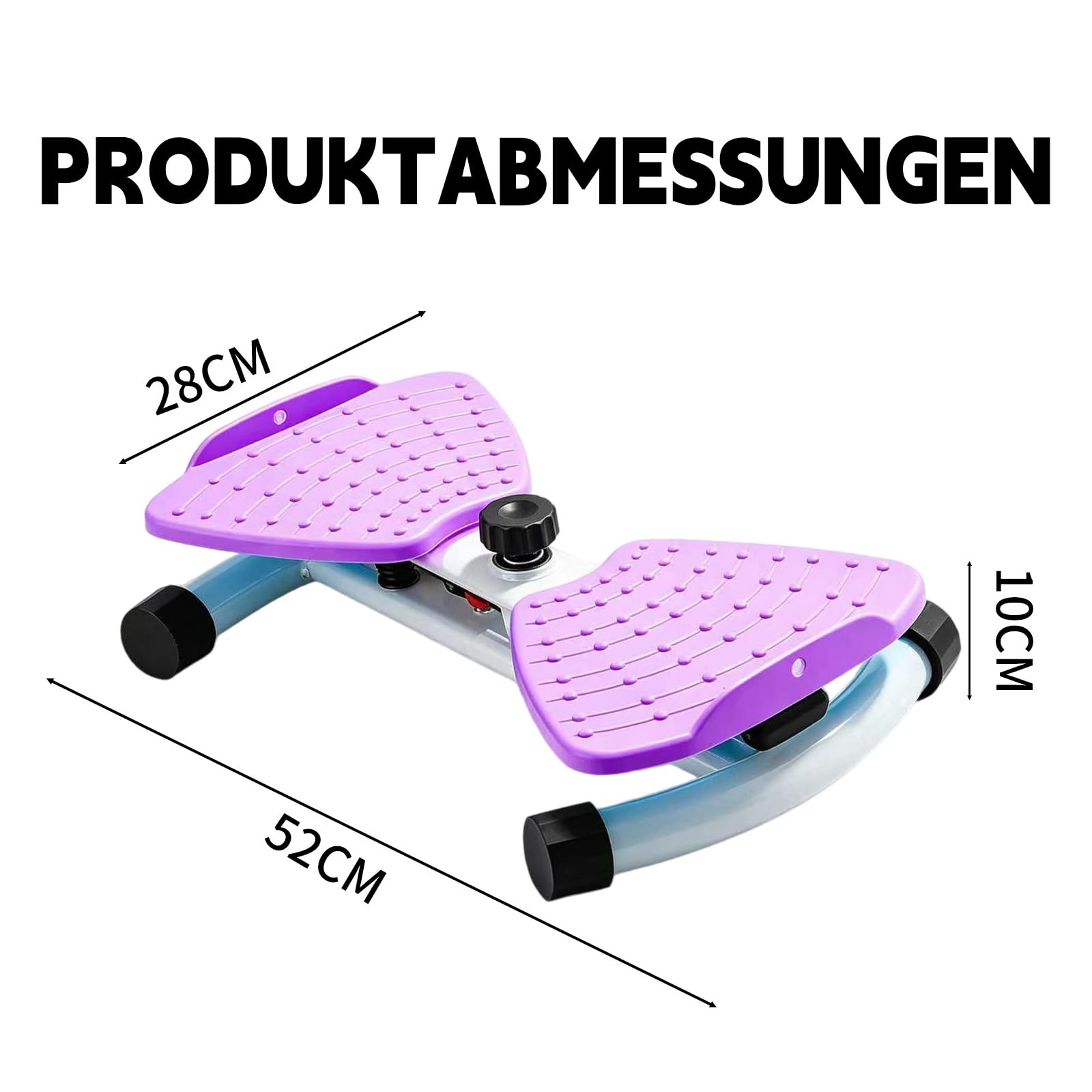 Pilates Board, Hüfttwister Bauchmuskeltrainer, Twist Waist Disc Borad mit 2 Widerstandsbändern für Core-Training, Schlanke Taille (Lila)