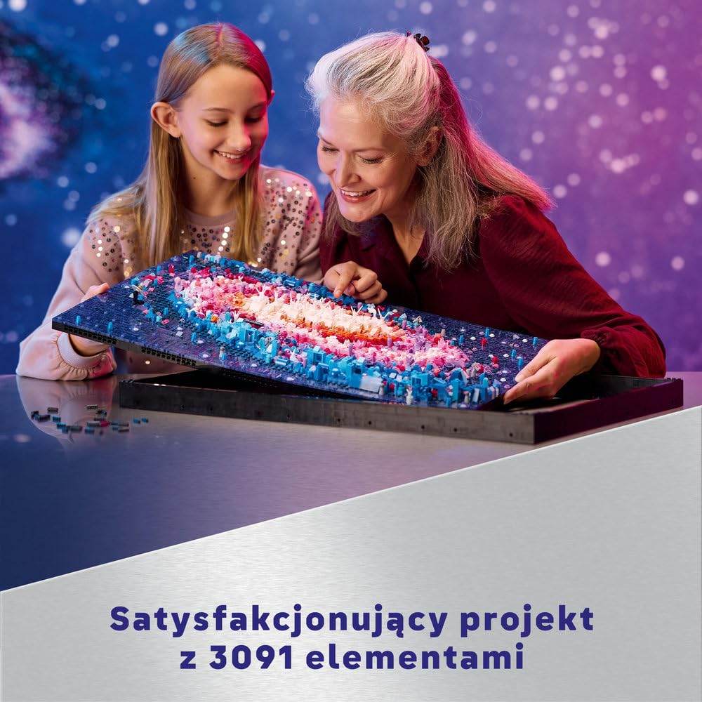 LEGO Art Droga Mleczna 31212 | Dekoracja ścienna, zestaw konstrukcyjny dla dorosłych, prezent dla fana kosmosu, ozdoba z efektem 3D, 3091 elementów