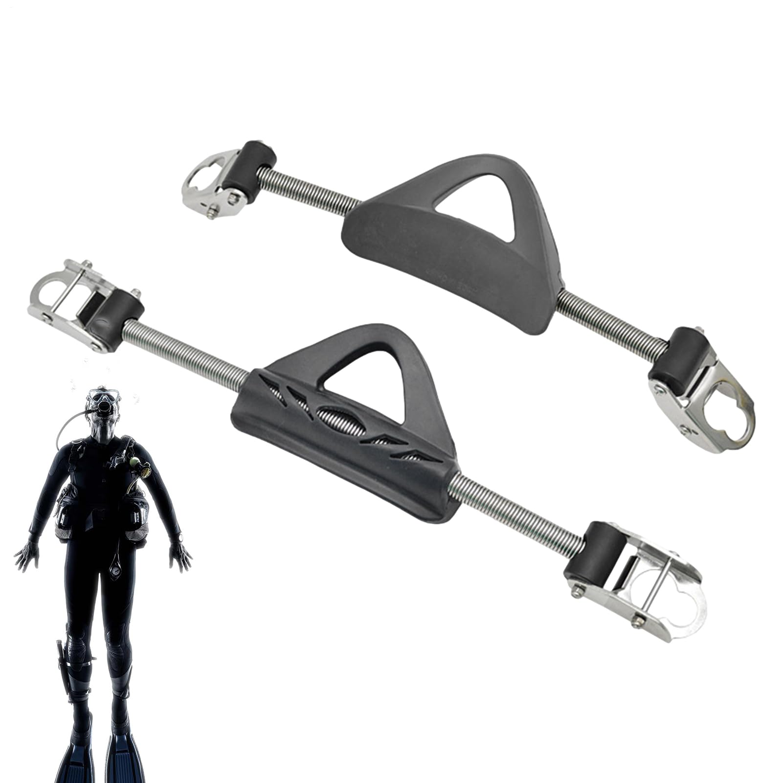 Correa para aletas de buceo, correa para aletas de buceo, correas ajustables de acero inoxidable para submarina - Correa de aleta de talón con hebilla de liberación rápida, accesorios