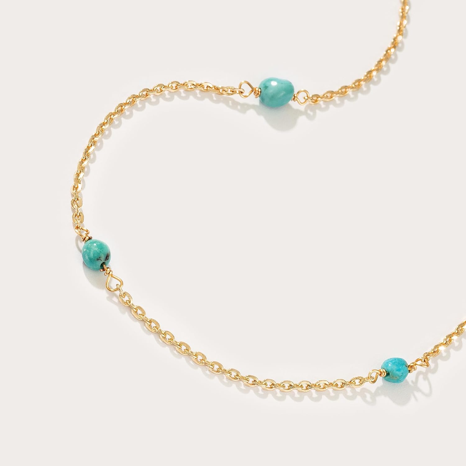 Fettero Dainty Beads Choker Neckces for Women - 14K Gold Plated Beaded Necklace Summer Beach Choker Boho Gold Necklace for Women Jewelry - Image 4