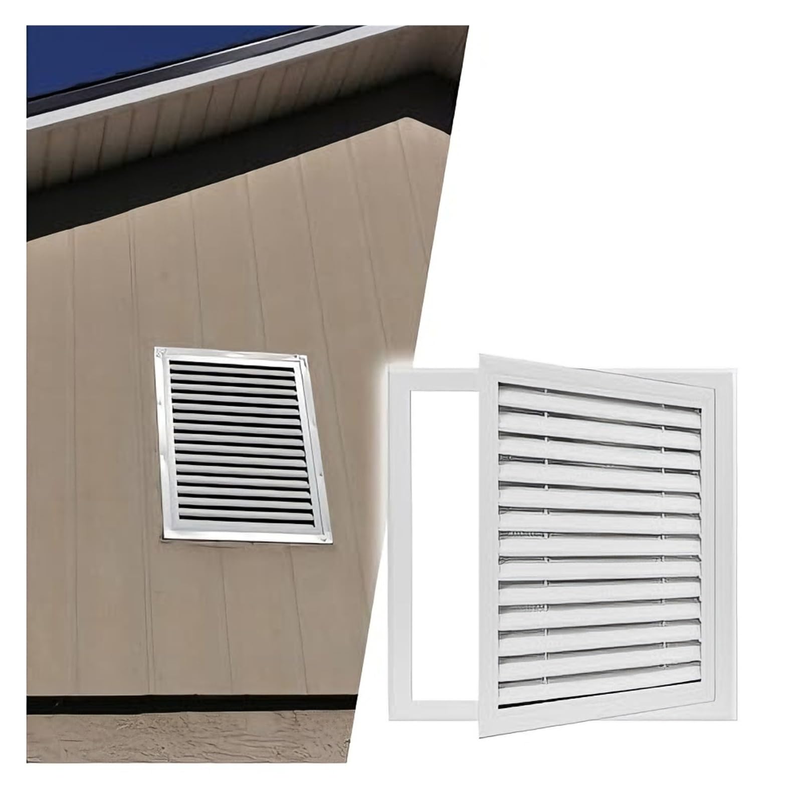 Griglie di Ventilazione a lamelle con meccanismi a Cerniera per sistemi di ripresa dell'Aria in Case, uffici, Hotel, ospedali e scuole – 203x203 mm (8x8 Pollici) Soluzioni per Il Flusso d'ar
