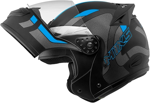 Capacete Moto Mixs Gladiator Delta Fosco Articulado Escamoteável Robocop Motociclista Motoqueiro