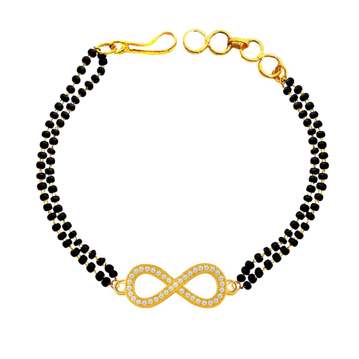 ZIVOM® Infinity Zircon American Diamond Charm 22K Gold Haath Hand Mangalsutra Bracelet for Women (B0C9DMTGWV) Amazon Price History, Amazon Price Tracker