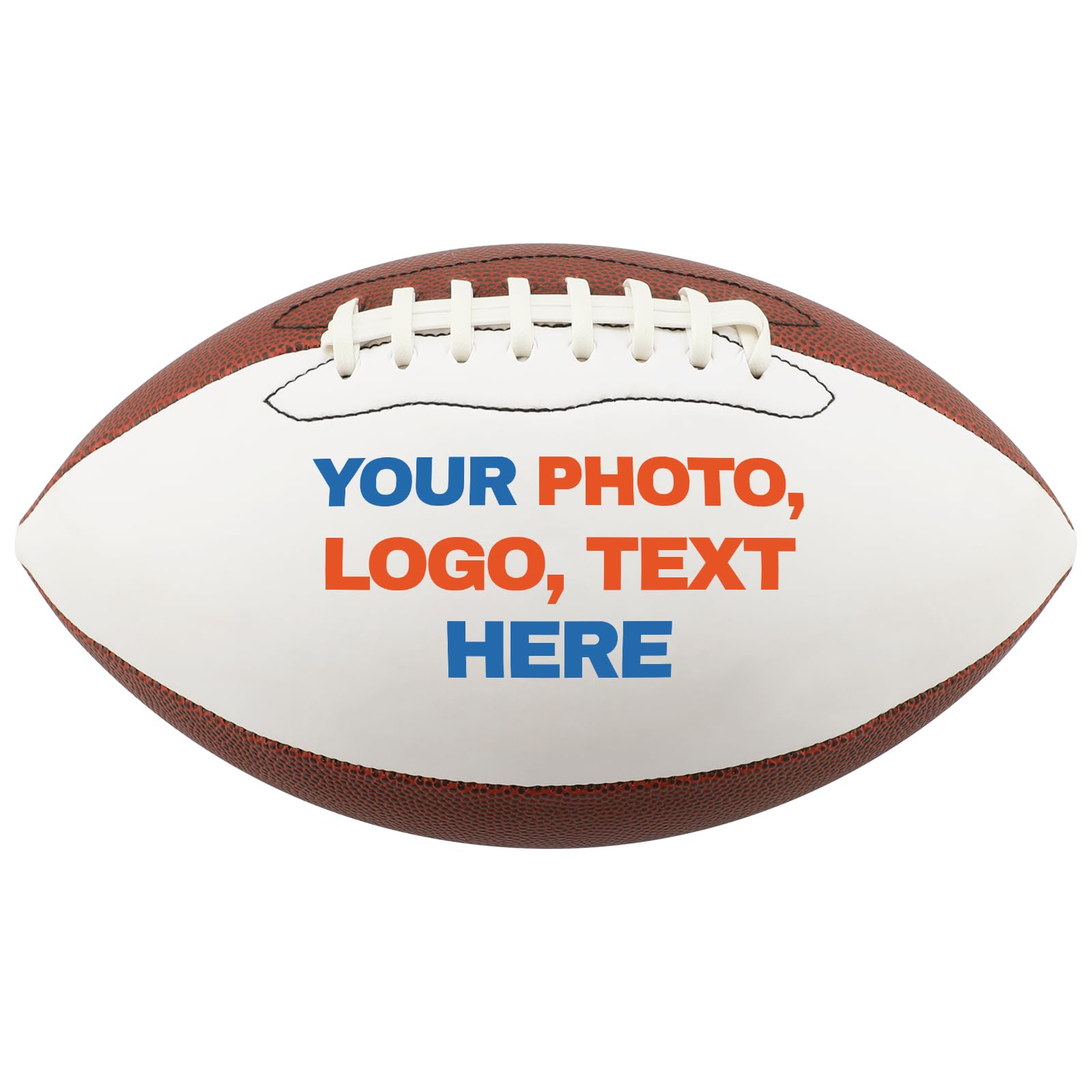 ZALHIN Custom Football with Photo & Text - Personalized 12 Inch College Rugby- Custom high School Football Official Size - Customized Rugby Trophy for