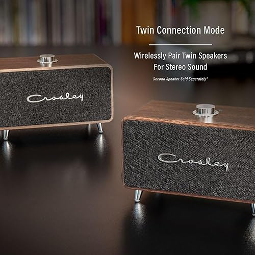 Miniatura 5 de Crosley CR3049A-WA Stanza Altavoz Bluetooth recargable portátil, nogal