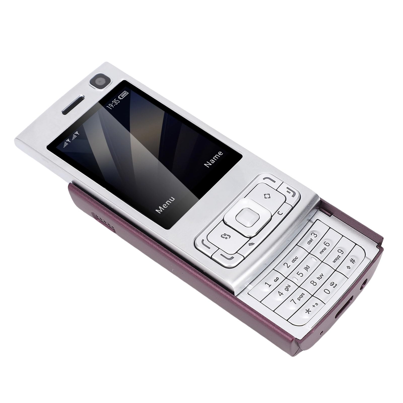 Odblokowany Telefon Wysuwany z Ekranem o Przekątnej 2,0 Cala, Zestawem Głośnomówiącym o Dużej Głośności i Dużymi Przyciskami Zapewniającymi łatwą obsługę (PURPLE)