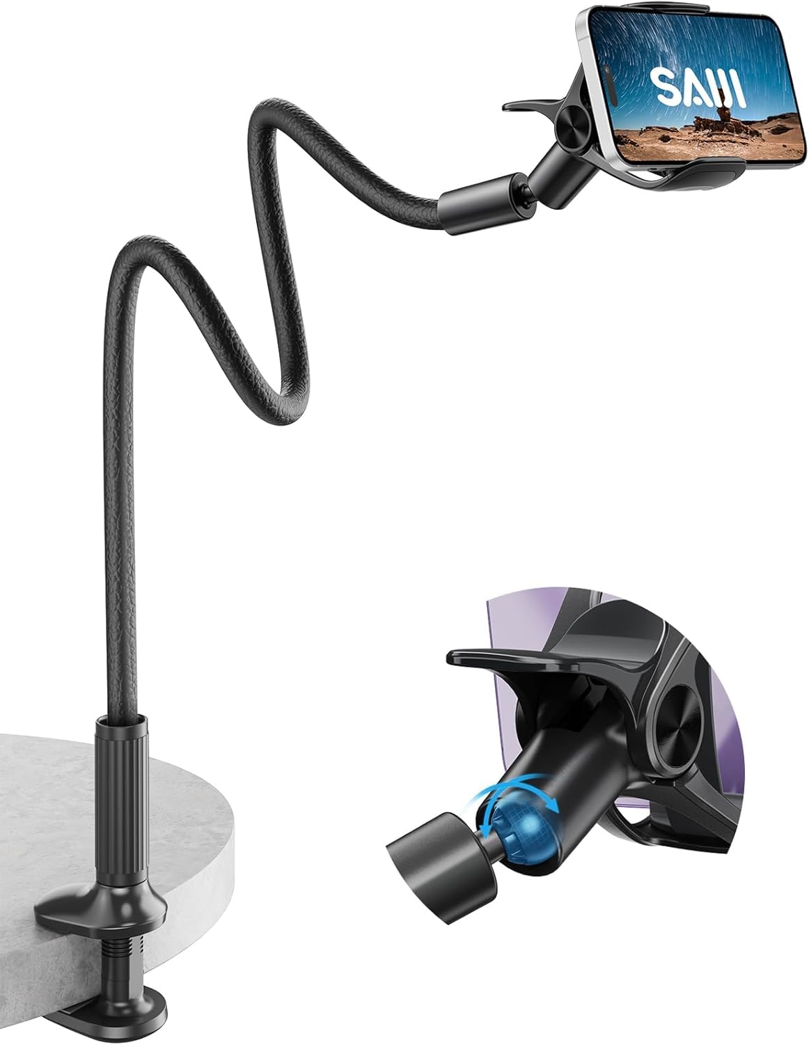 ハンズフリー スマホスタンド クリップアーム