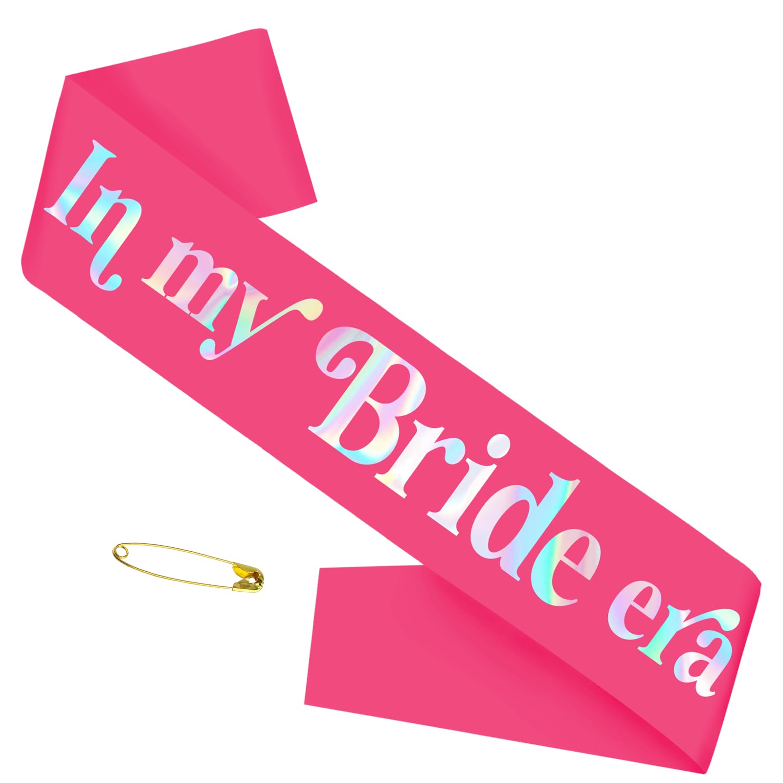 In my Bride era Bachelorette Sash with Iridescent Foil, Funny Bride to Be Sash for Bachelorette Party Bridal Shower Engagement Wedding Decorations