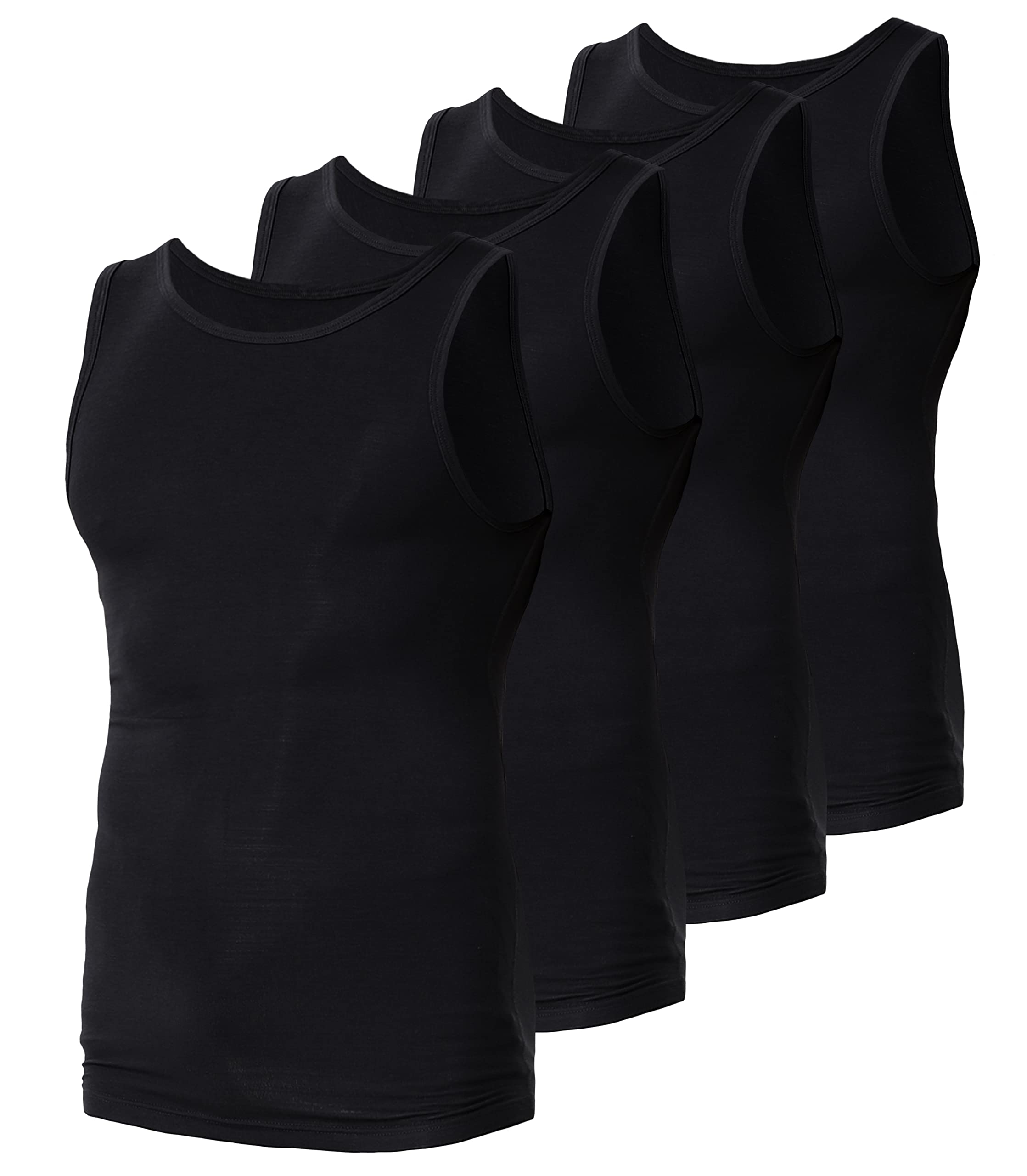 Comfneat Men's 4-Pack Cool Feeling A-Shirts Sports Tank Tops