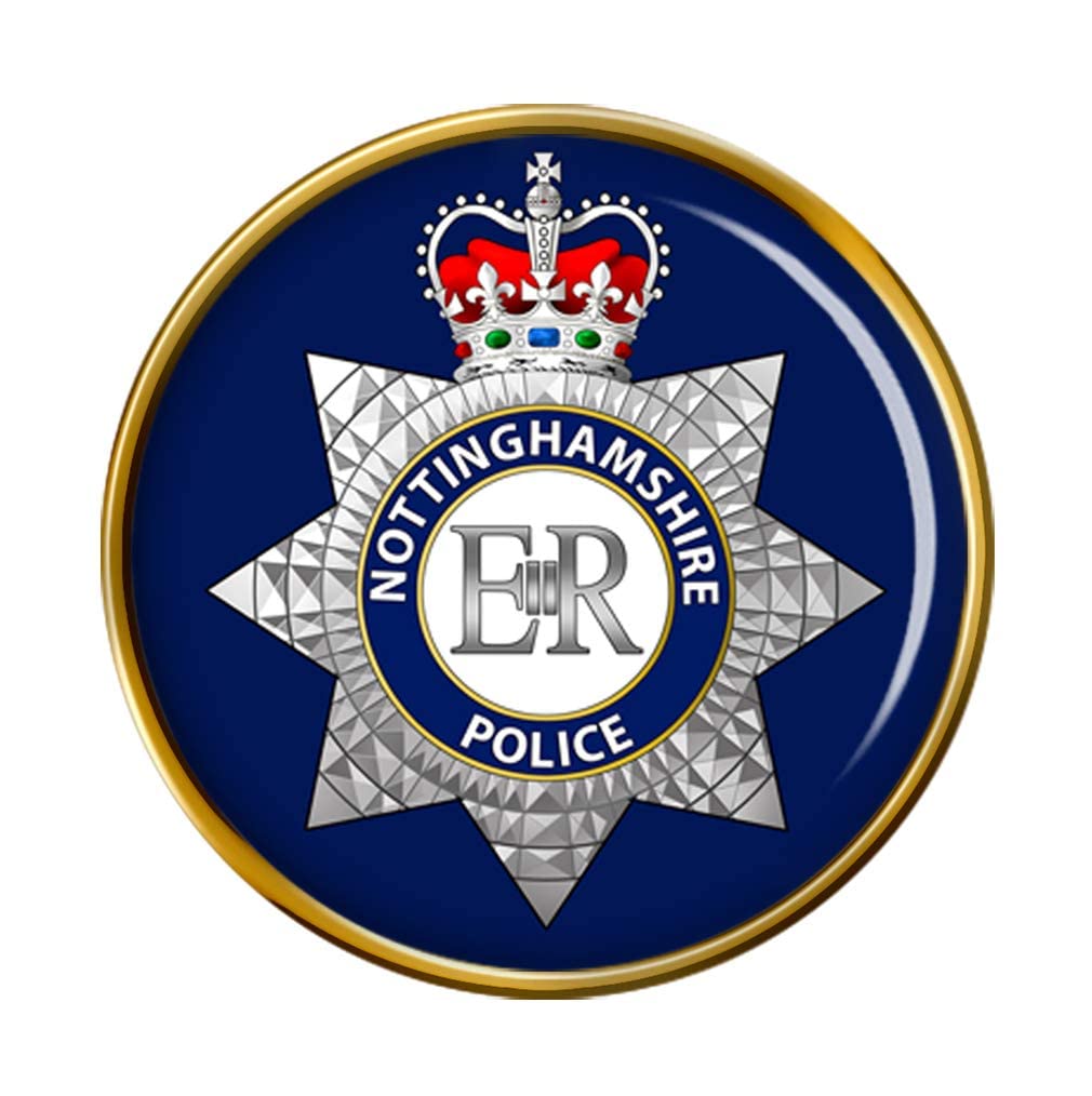 Giftshop Uk Men's Gold Nottinghamshire Police Pin Badge
