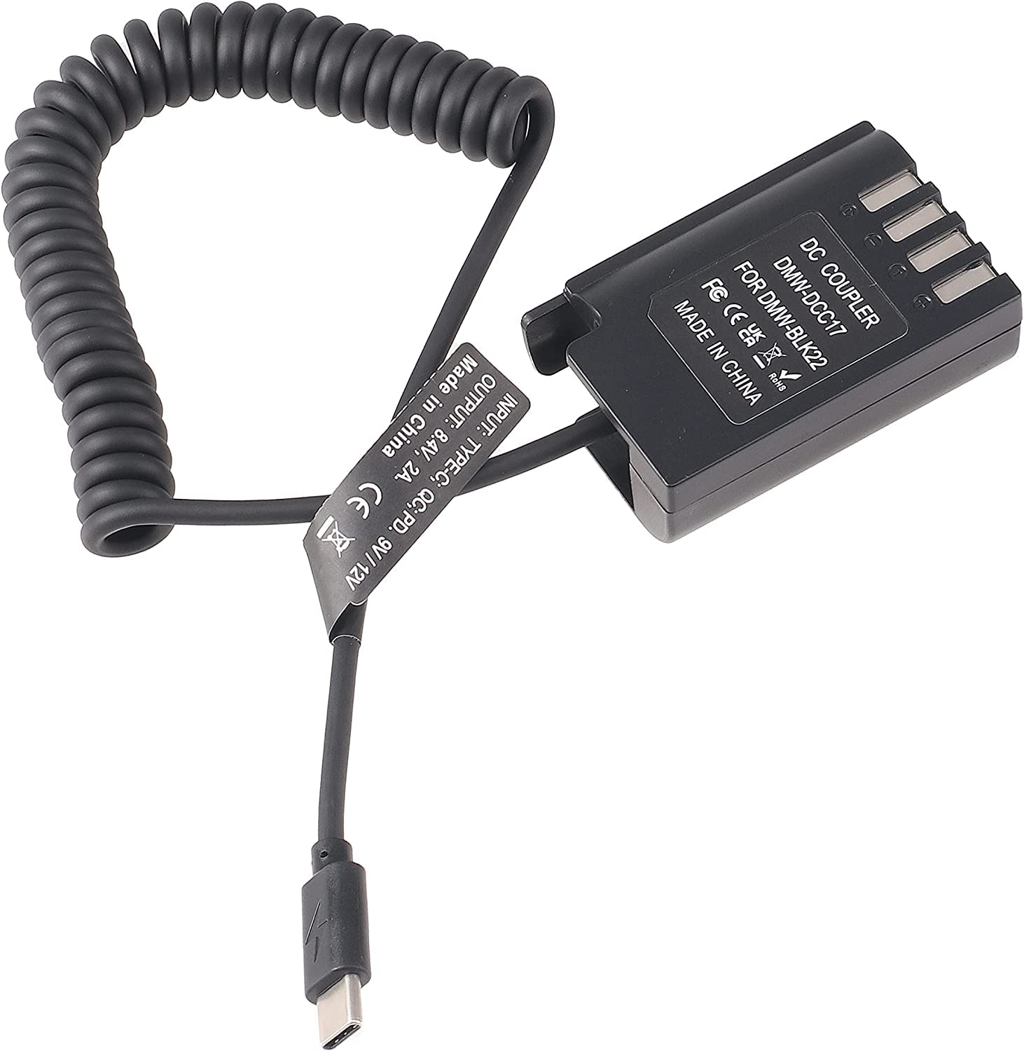 Amazon.com : Hersmay USB Type-C to DMW-BLK22 Dummy Battery Power