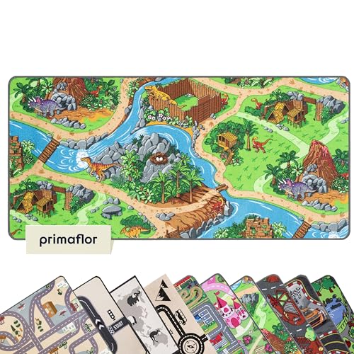 Primaflor Interaktiver Spielteppich - 160 x 200 cm, Dino, Made in Europe Kinderteppich mit...