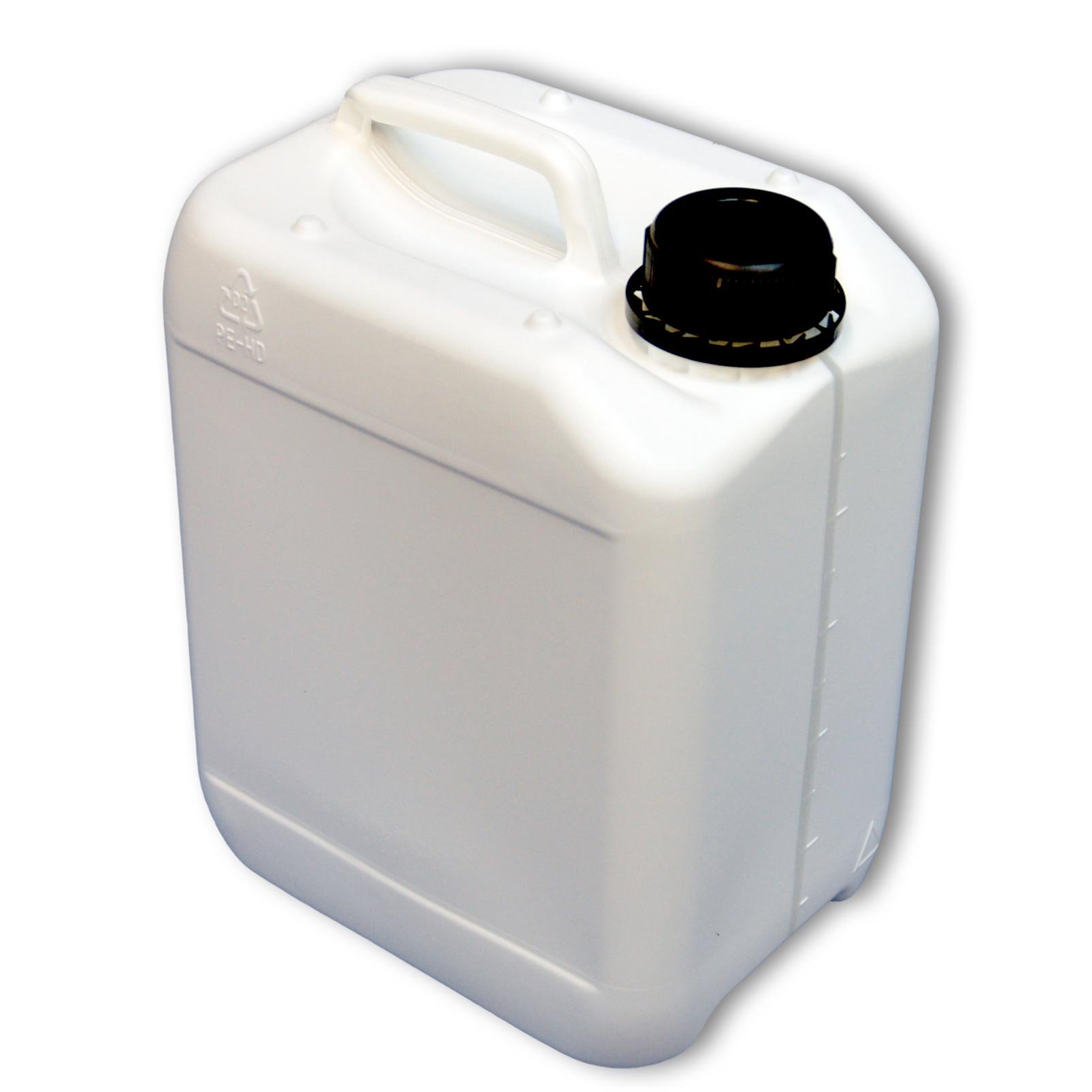 Lot de 10 bidons – Jerrican 5 L, Blanc, ouverture DIN 45, HDPE alimentaire (10x22024)
