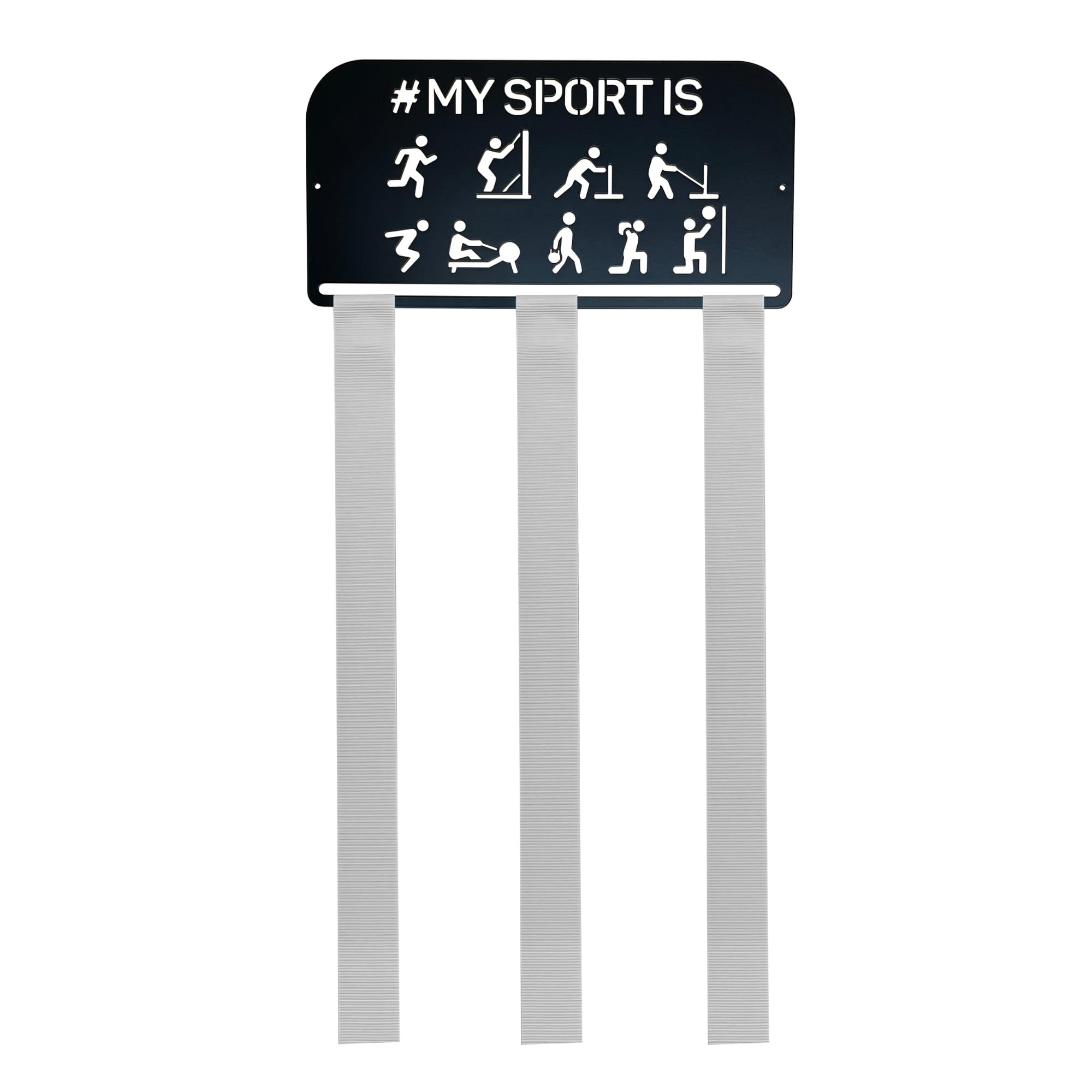 HYROX Patch Display | Schwarzes Metall | Wandmontierter Race Finisher Patch Halter