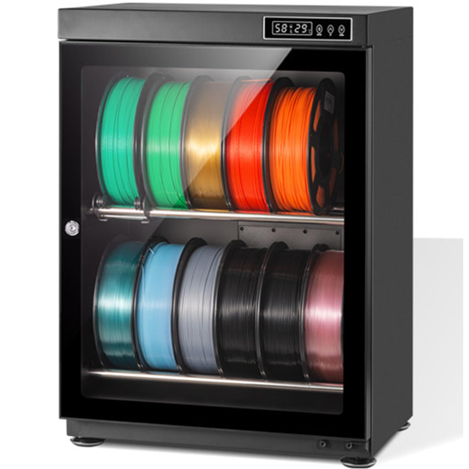 Retrin Multicolor Filament Storage Cabinet, Dehumidifying Dryer Box, 10-21 Spool Capacity 70L