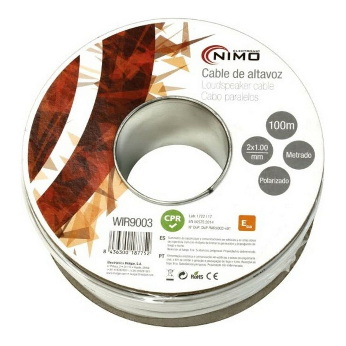 NIMO CABLE PARALELO BLANCO WIR-9003 100M
