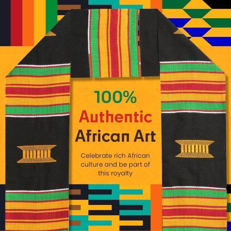 Image of Kwabla's Kente Graduation Stole Class of 2026 | Celebrate Culture with the African Graduation Stole