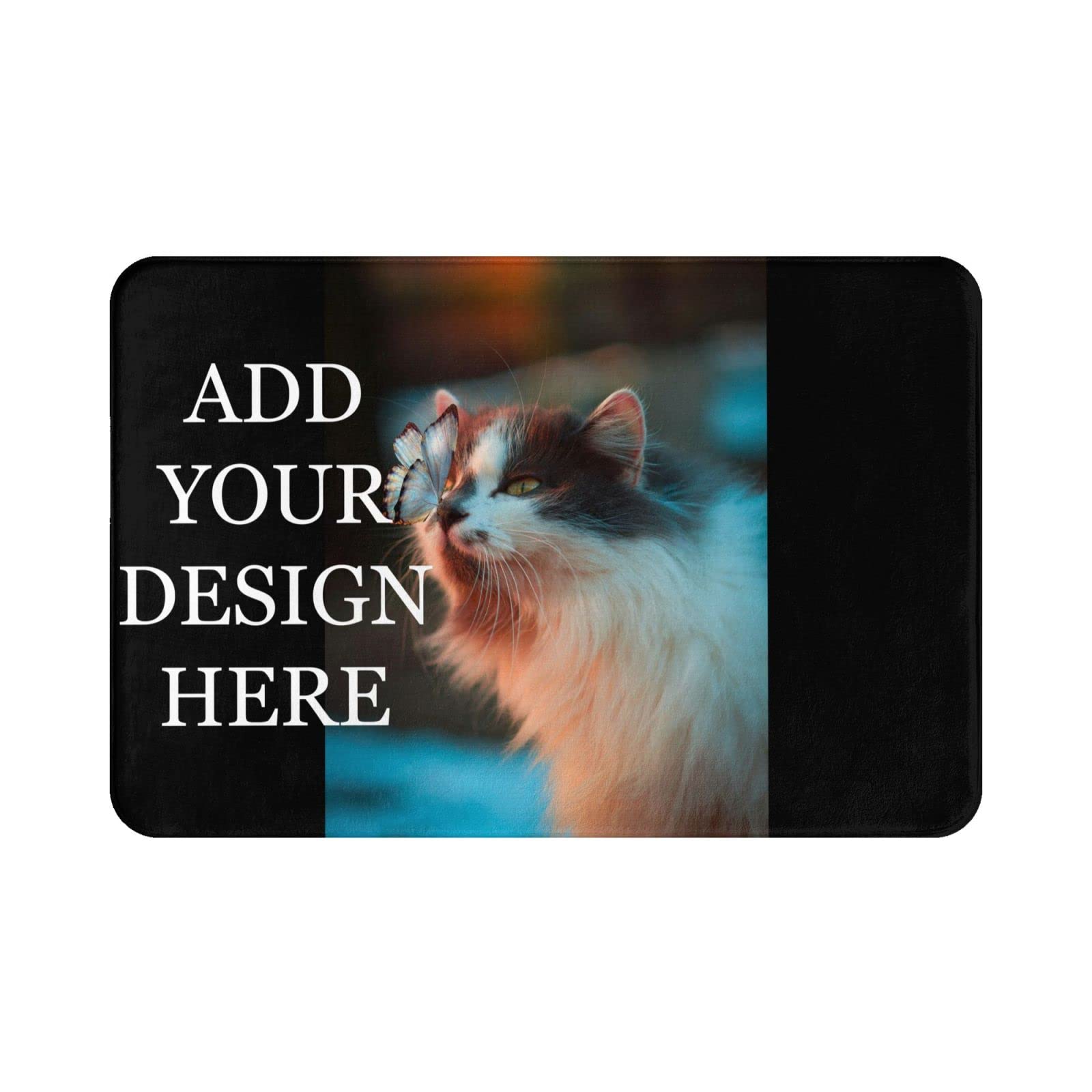 Personalized Doormat 16 x 24 in Custom Your Own Photo Logo Name Text Rug Carpet Non-Slip Durable Door mat for Home Garden Dorm Office Front Door