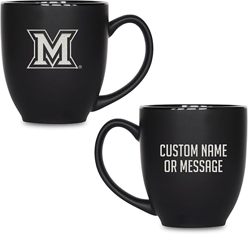 Miniatura 283 de Rico Industries NCAA Primary - Taza personalizada de 15 onzas, color negro mate, para bebidas calientes o frías Nebraska Cornhuskers