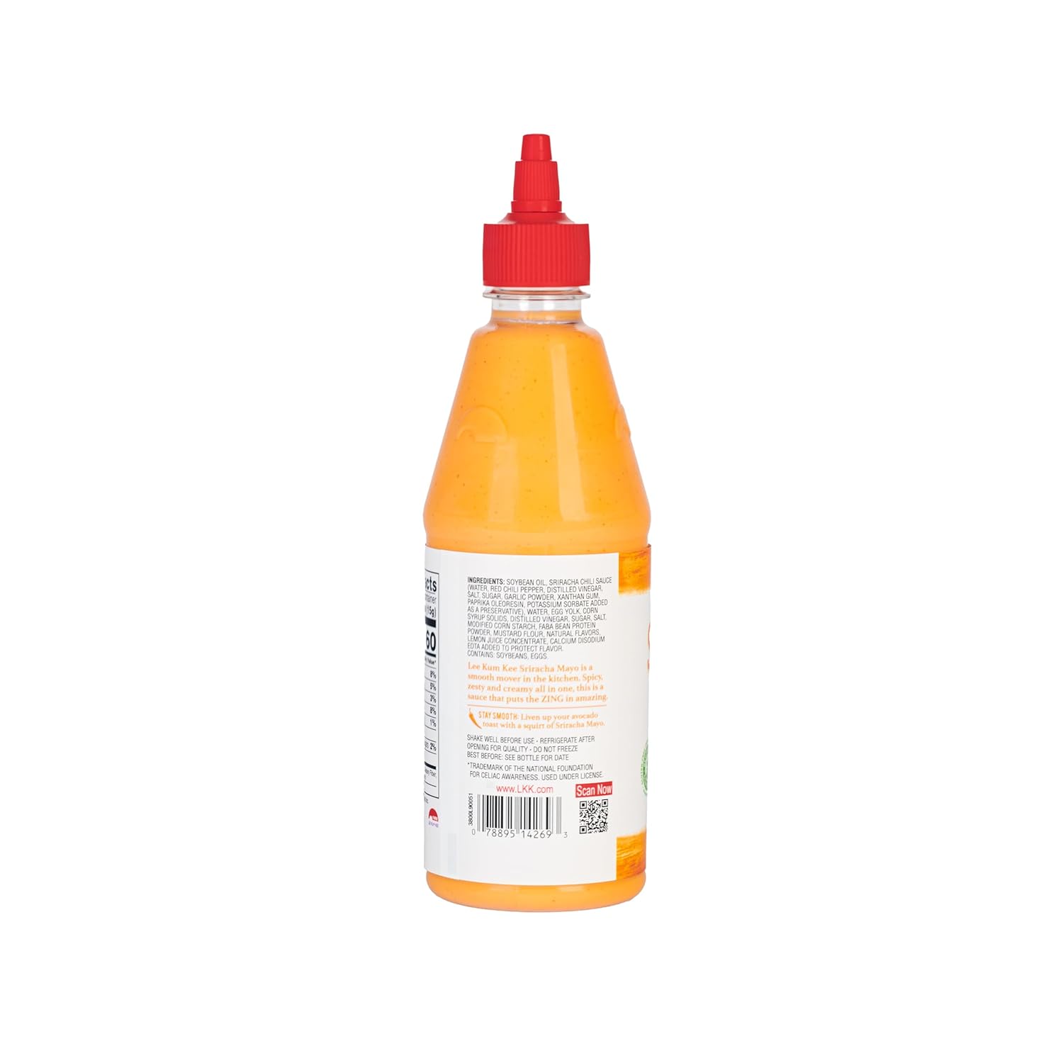 Lee Kum Kee Sriracha Mayo (15 oz - 3 Pack), Cage-Free Eggs, Gluten Free, Creamy Spicy Mayonnaise Sauce for Sandwiches, Burgers, Toasts, Salads, Spreads or Dips, Fries, and Sushi