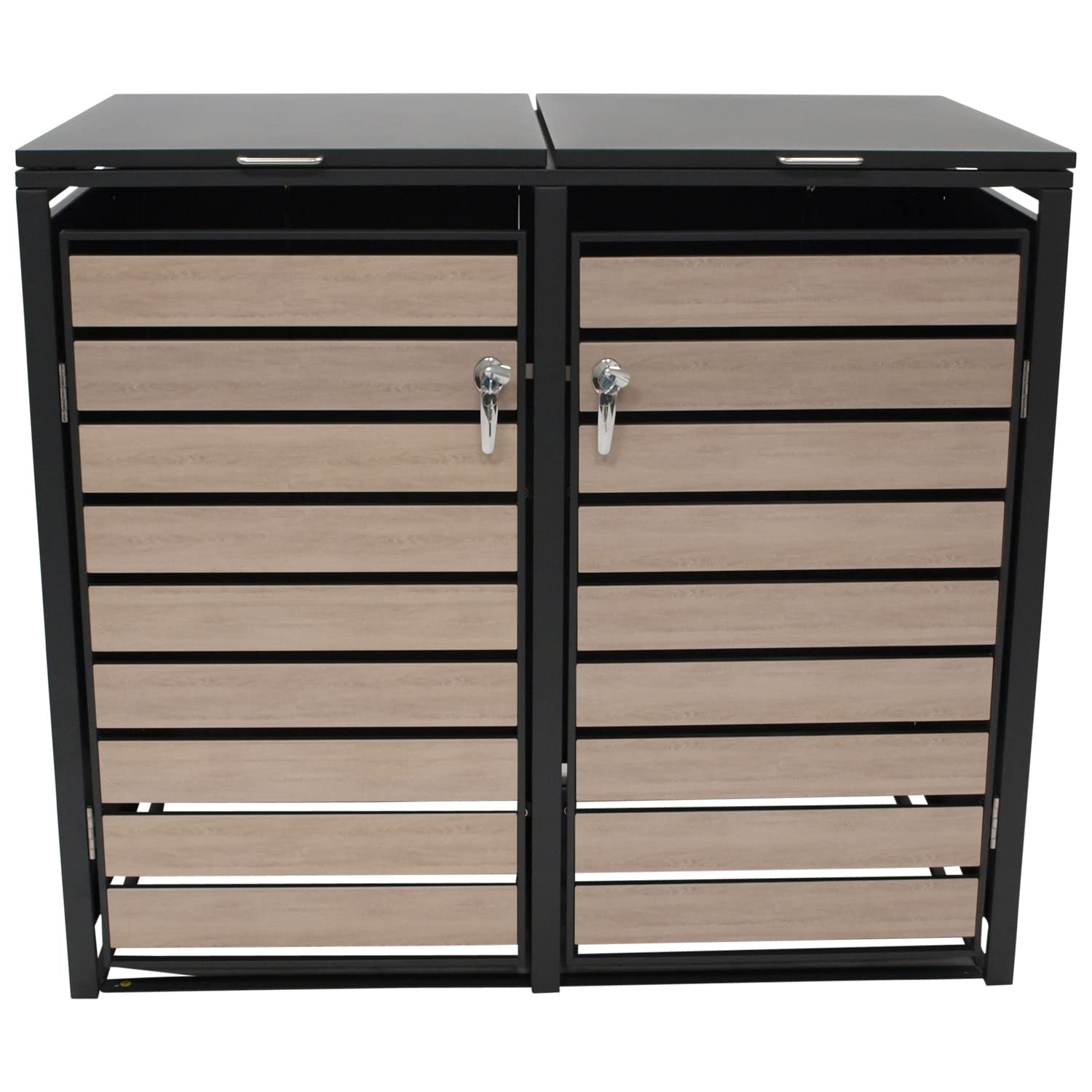 DEGAMO Mülltonnenbox 2-er Berlin für 2X 120 und 240 Liter Tonnen