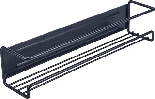2 Pack Magnetic Spice Rack for Fridge Hanging Spice Rack Wall Bracket, Fridge Storage Rack for Kitchen, Metal Fridge Shelf, Black(#2)